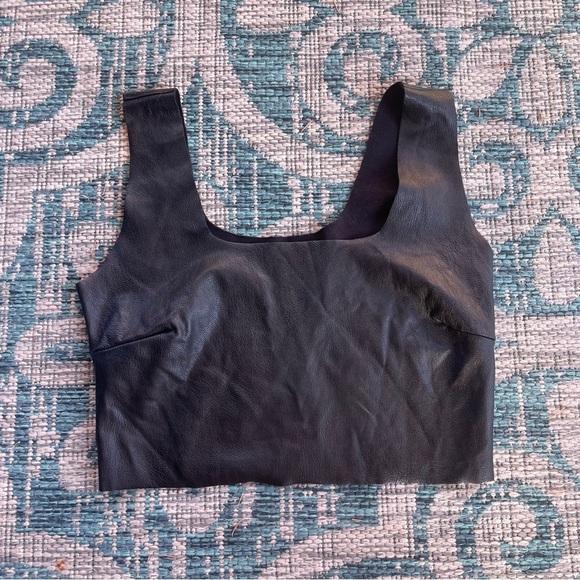 Commando Faux Leather Squareneck Crop Top - Picture 3 of 6